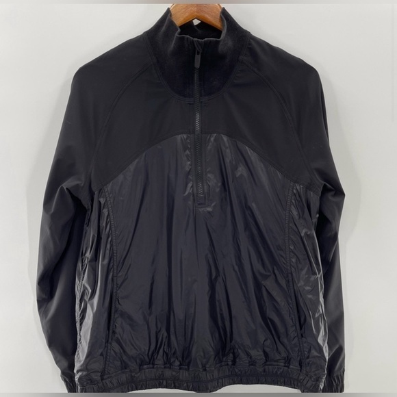 Lululemon All Roads 1/2 Zip Black Lightweight Jacket Shirt Size 8 - Picture 2 of 11